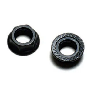 Ecrous à embase crantée pour axe de pédalier vélo - les 2
