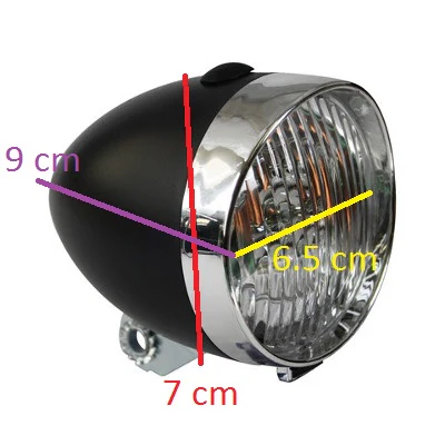 Feu avant vélo vintage sur fourche 3 LEDs – Image 5