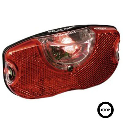 Feu vélo arrière Selectra Plus pour dynamo