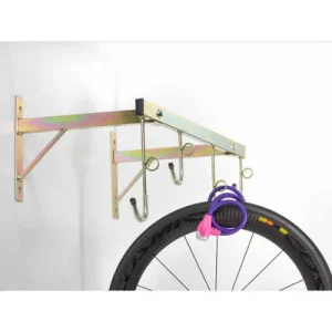 Fixation au mur 4 vélos avec support antivol