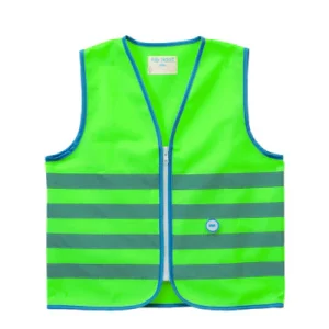 Gilet de sécurité enfant à vélo haute visibilité vert Wowow