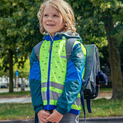 Gilet réfléchissant enfants jaune fluo Jackson Go Fluo – Image 4
