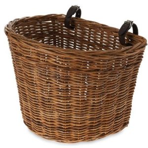 Grand panier sur guidon de vélo en rotin Darcy L Basil