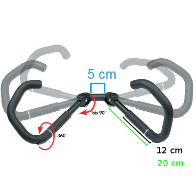 Guidon de vélo 31.8 trekking multi positions AHS Premium Ergotec – Image 3