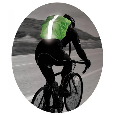 Housse jaune réfléchissant pour sac à dos du cycliste ou piéton – Image 3