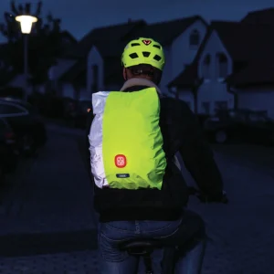 Housse de pluie pour sac à dos avec éclairage LED Abus Lumino