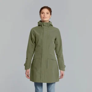 Parka pluie chaud et élégant vert olive pour femmes Mosse Basil