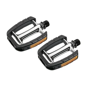 Pédales vélo de ville anti-dérapantes axe Boron 7 mm - la paire