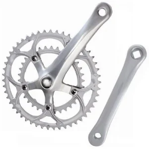 Pédalier vélo double plateau 34 / 50 dents 9 vitesses