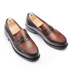 Mocassin Penny Loafer Marron/Camel- Nelson
