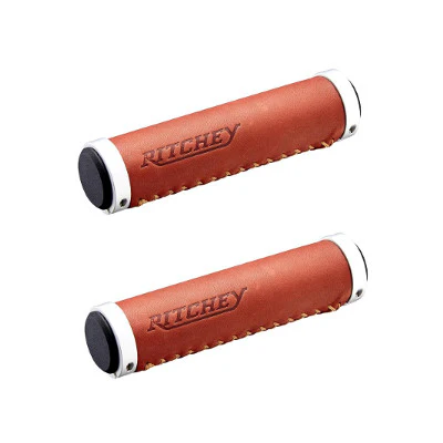 Poignées de vélo en cuir véritable brun Classic – Ritchey