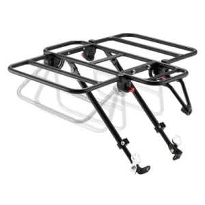 Porte-bagages vélo avant à plateforme avec côtés rabattables