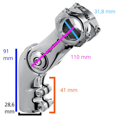 Potence ahead surélevée Octopus 50 Ergotec 110 mm – Image 3