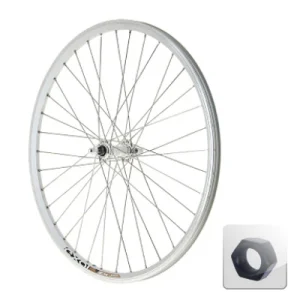 Roue de vélo avant 26 pouces en alu fixation écrou
