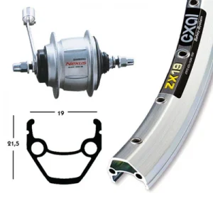 Roue vélo arrière 28 x 1.75 frein rétropédalage 8 vitesses Nexus