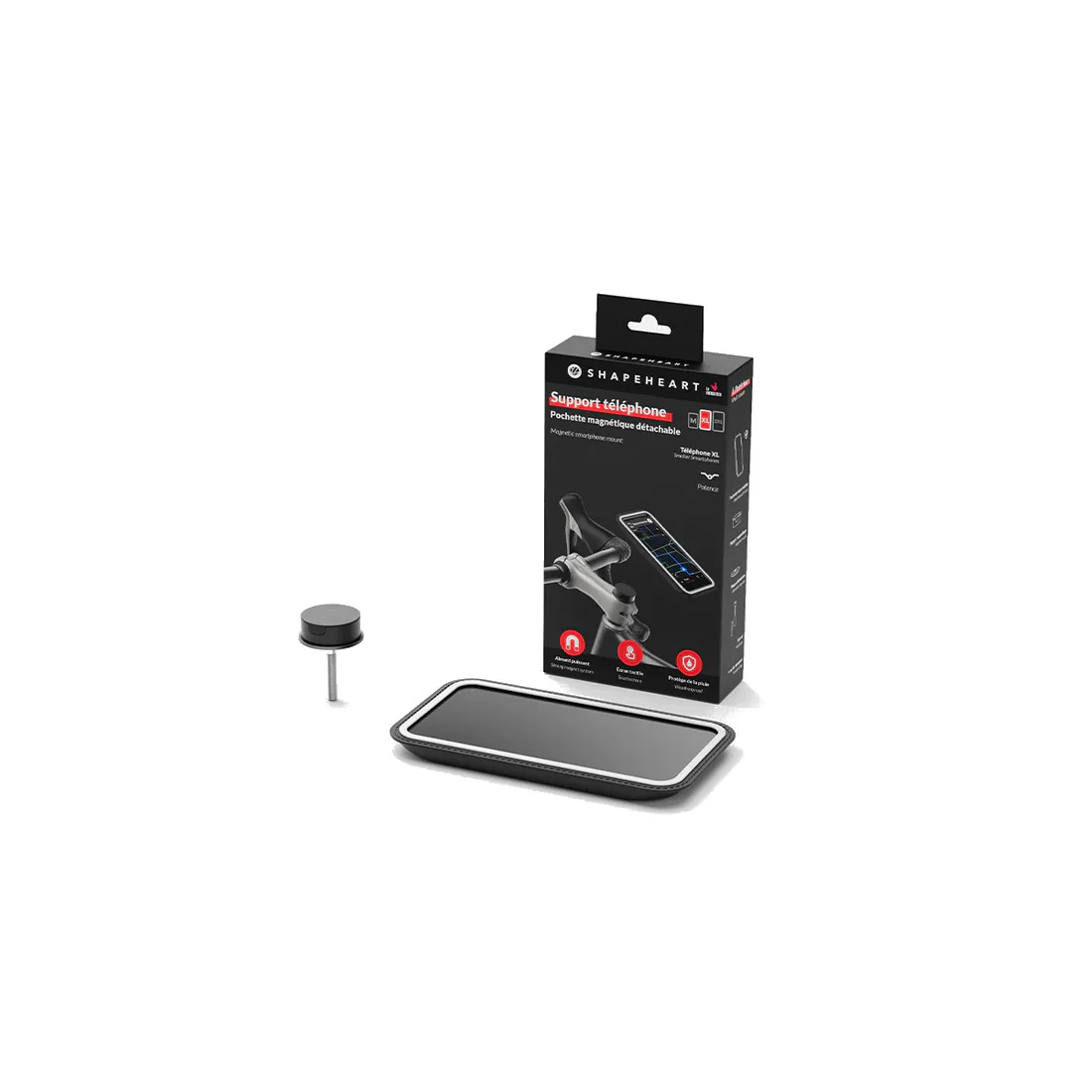 Support aimanté pour smartphone sur fourche vélo Shapeheart – Image 2